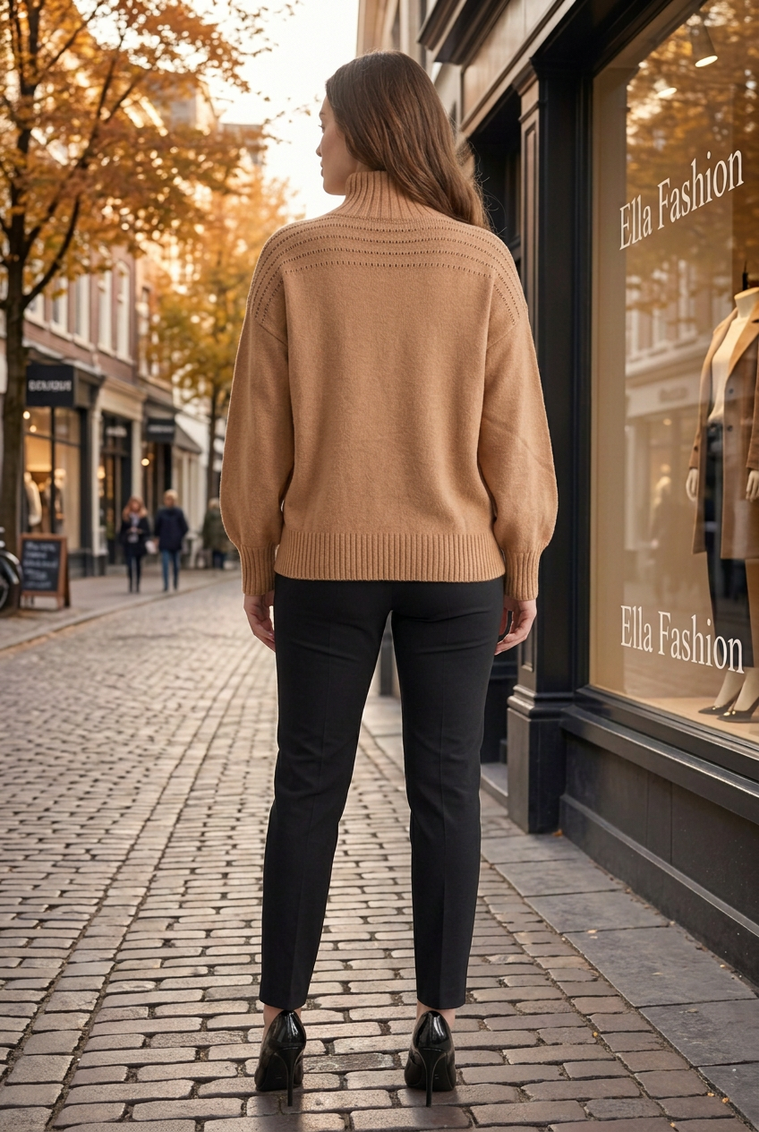 Coltrui met schouderdetail - achterkant voor boutique