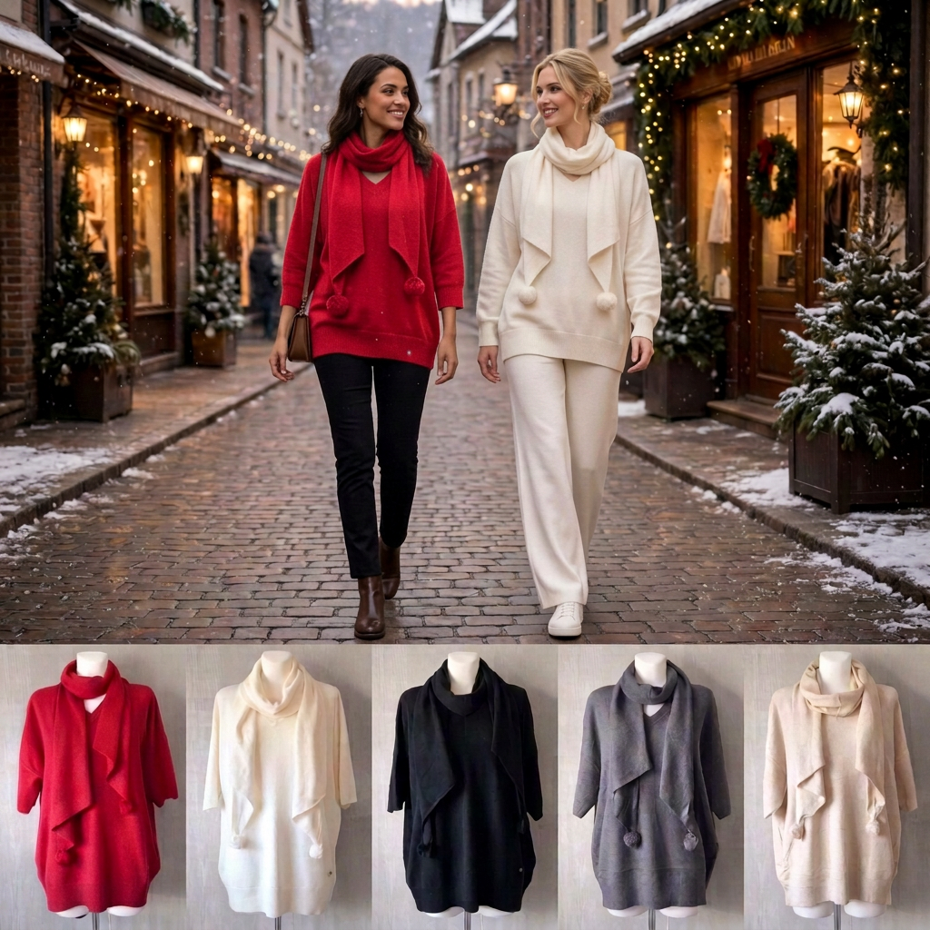Trui met sjaal - alle kleuren