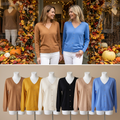 Sweter ażurowy z dekoracyjnymi guzikami